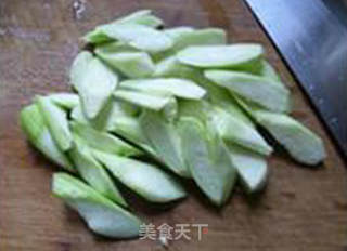 鸡棕菌炒丝瓜的做法步骤：3