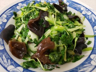 小青菜炒黑木耳的做法步骤：5