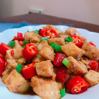 孜然鸡丁的做法步骤：10