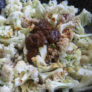 肉末酱炒菜花的做法步骤：8
