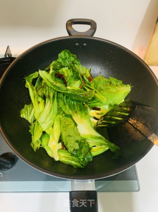 炝炒芥兰菜的做法步骤：5
