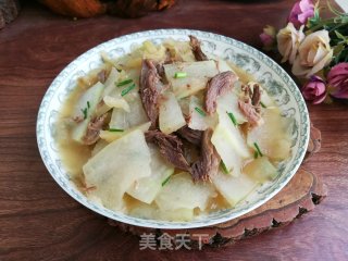牛肉榨菜烧冬瓜的做法步骤：6