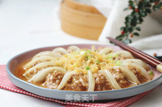 花开富贵（白萝卜酿肉）的做法步骤：13