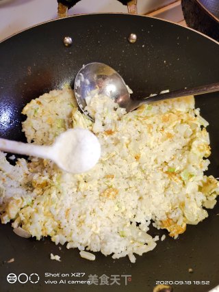 白菜鸡蛋炒饭的做法步骤：6