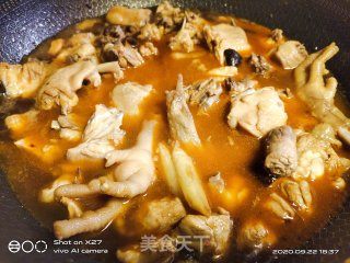 香菇嫩姜烧鸡肉的做法步骤：8
