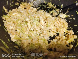 韭黄鸡蛋炒饭的做法步骤：8