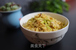韭黄鸡蛋炒饭的做法步骤：9