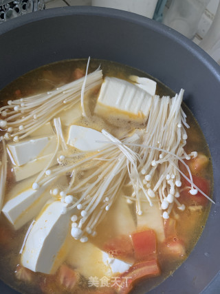 减脂番茄豆腐荞麦面的做法步骤：4