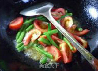 番茄炒四季豆的做法步骤：5