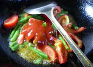 番茄炒四季豆的做法步骤：6