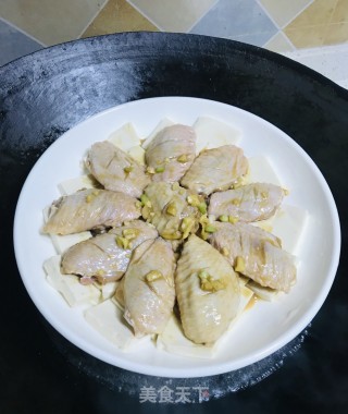 鸡翅蒸豆腐的做法步骤：4