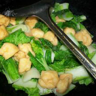 小油豆腐炒五号菜的做法步骤：8