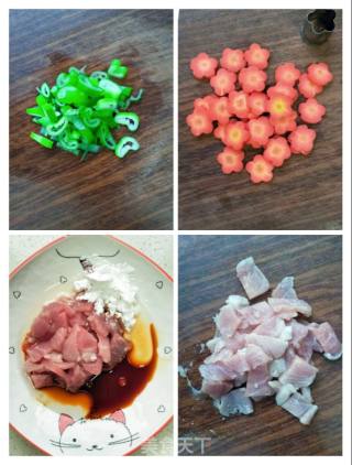 里脊紫胡萝卜炒甜豆的做法步骤：3