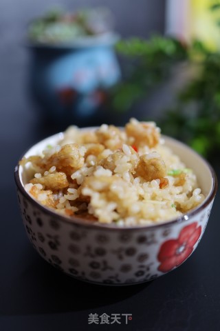 鸡丁红椒炒饭的做法步骤：6