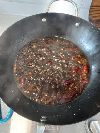 自制老干妈牛肉末豆豉酱的做法步骤：10