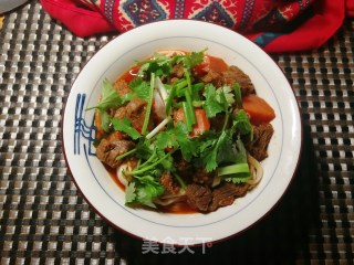 胡萝卜大蒜牛肉面的做法步骤：6