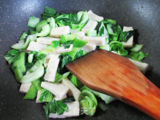 虾糕炒青菜的做法步骤：7