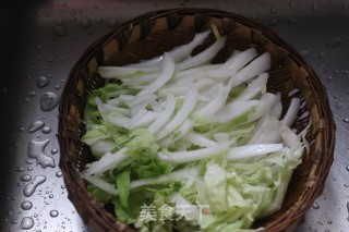 茭白炒肉丝的做法步骤：2