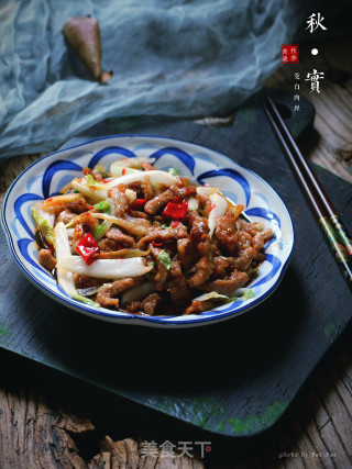 茭白炒肉丝的做法步骤：11