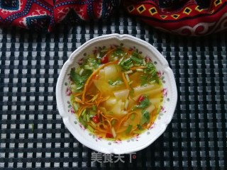 虫草花鸡汤面片的做法步骤：10