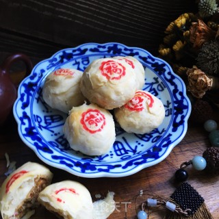 榨菜鲜肉月饼的做法步骤：19