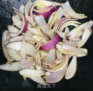 洋葱炒猪肝的做法步骤：4