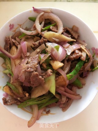 洋葱炒牛肉的做法步骤：6