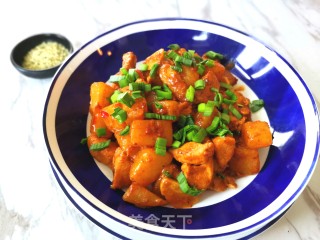 火麻酱香鸡胸烧土豆的做法步骤：12