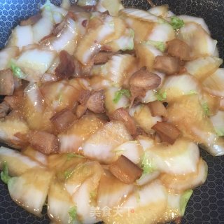 五花肉炒白菜帮的做法步骤：7