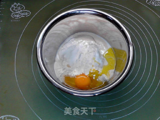 花生酱与华夫：花生酱芝士酱腿华夫饼的做法步骤：2