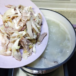 香菇鸡丝粥的做法步骤：12
