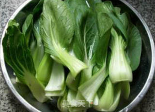 茭白香干炒青菜的做法步骤：2