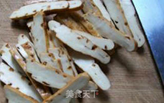 茭白香干炒青菜的做法步骤：4