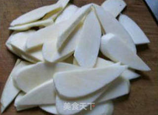 茭白香干炒青菜的做法步骤：5