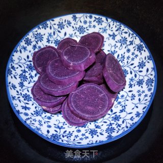 燕麦粒紫薯奶昔的做法步骤：2