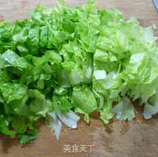生菜炒饭的做法步骤：4