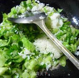生菜炒饭的做法步骤：6