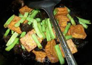 梅豆黑木耳烧豆腐的做法步骤：9