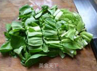 鸡棕菌小青菜炒面疙瘩的做法步骤：5
