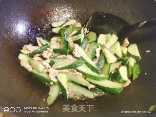 肉片炒黄瓜的做法步骤：5