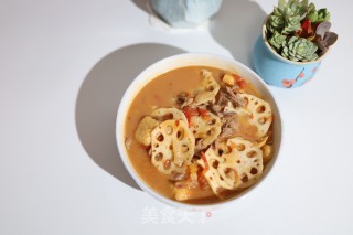 莲藕煮牛肉的做法步骤：7