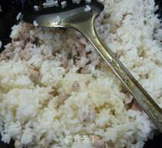 瘦肉油麦菜炒饭的做法步骤：9