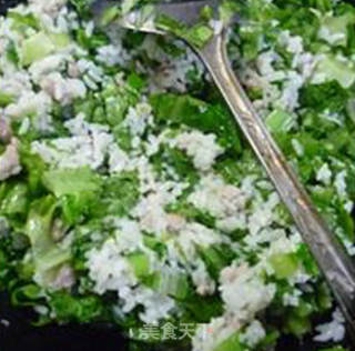 瘦肉油麦菜炒饭的做法步骤：10