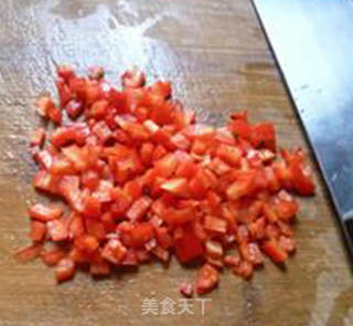 瘦肉红椒莴笋炒饭的做法步骤：8