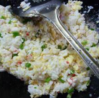 龙虾丸鸡蛋炒饭的做法步骤：9