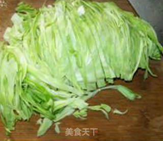 牛心菜炒面筋的做法步骤：4
