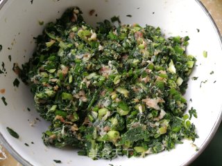 油麦菜鲜肉麦饼的做法步骤：6