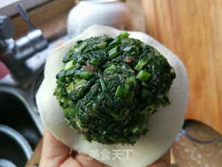 油麦菜鲜肉麦饼的做法步骤：9
