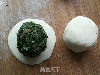 油麦菜鲜肉麦饼的做法步骤：10