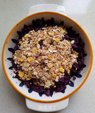 紫薯燕麦饼的做法步骤：5